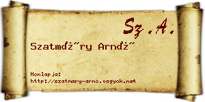 Szatmáry Arnó névjegykártya